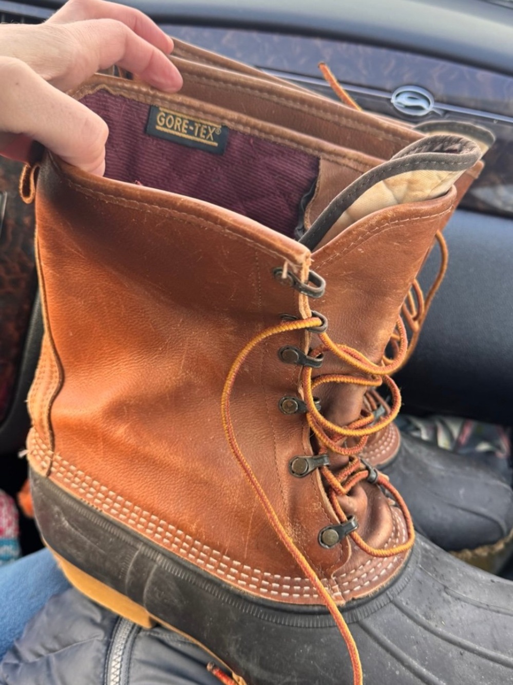 Vintage LL Bean Duck Boots Men Size 12 tall lace up Gortex Thinsulate - Picture 2 of 6